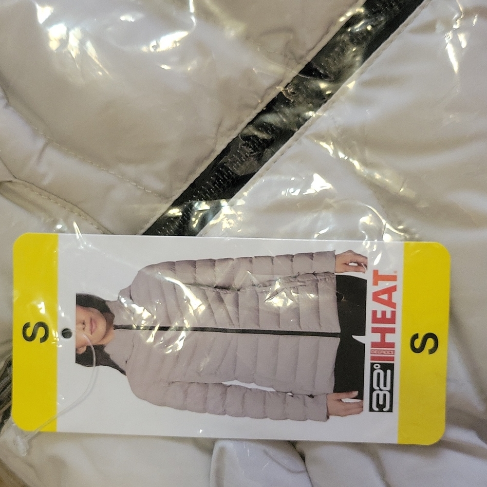NWT 32 Degrees Heat Small, Medium, and XL Silver Puffer Jacket - Picture 8 of 8